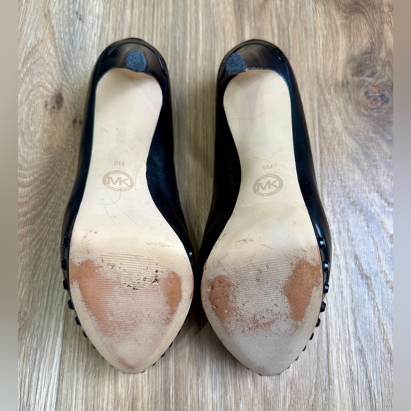 Porter Studded Platform Peep-Toe Pump in BLACK - Sale  MICHAEL Michael Kors Black Studded Platform Pumps